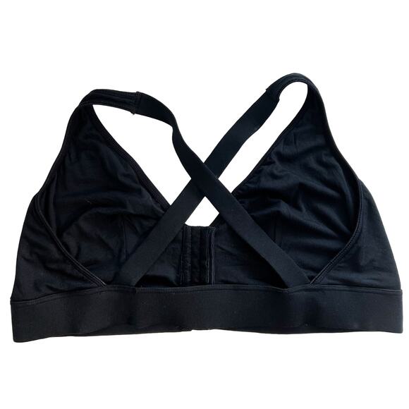 Leading Lady Front Close Cross Back Comfort Bra Women's 4X Black - Picture 4 of 6